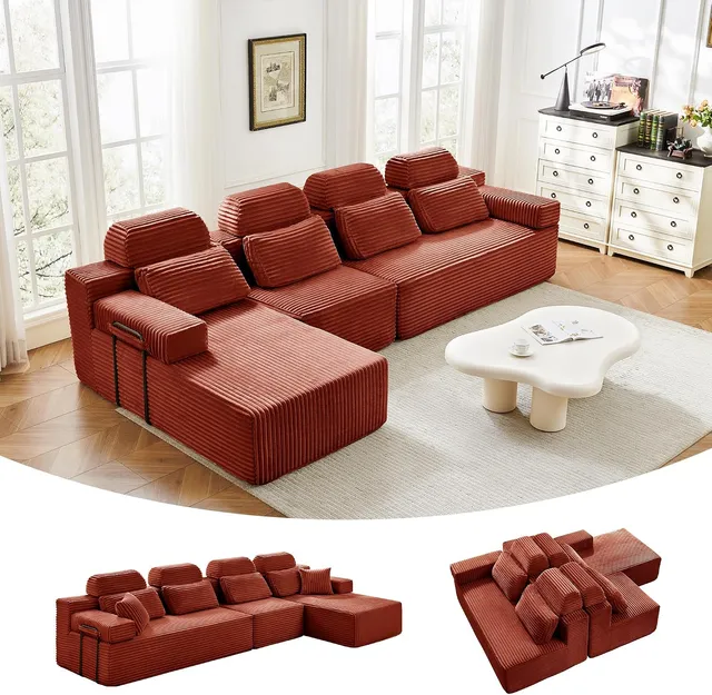 QQR Cloud L-Shaped Modular Sectional